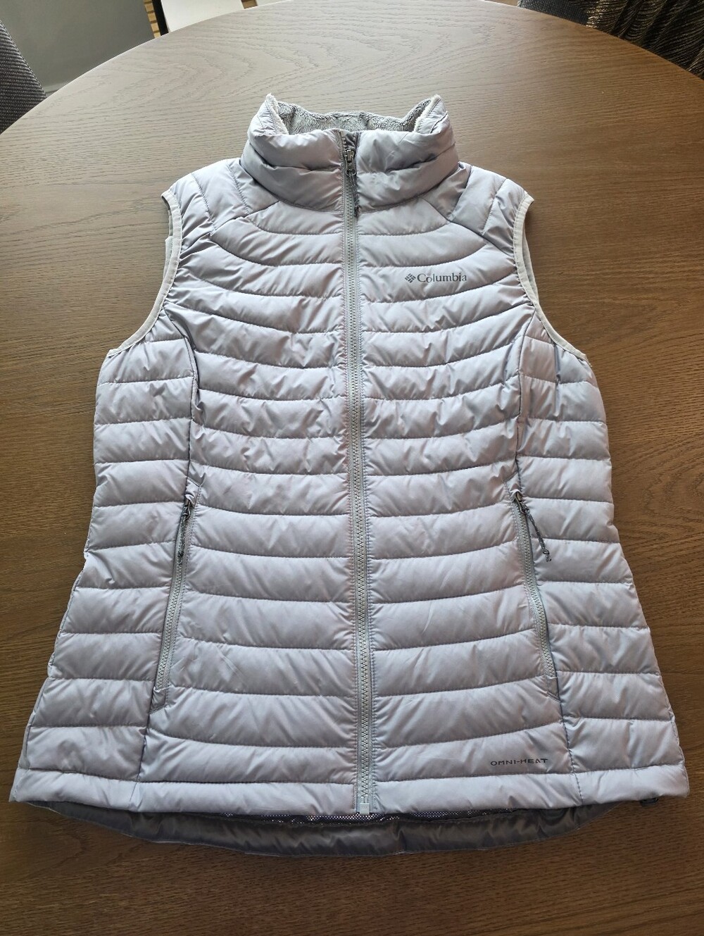 Columbia Powder Lite Omni Heat Gray Vest Size Large